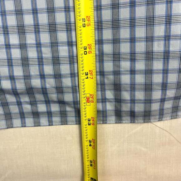 Eddie Bauer Button-Up Men's Plaid Flannel Mens 3XL Blue Cotton Wrinkle Free - Picture 9 of 10